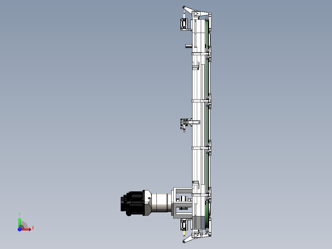 矩型同步带T23圆弧300中心距300工位数22前视图
