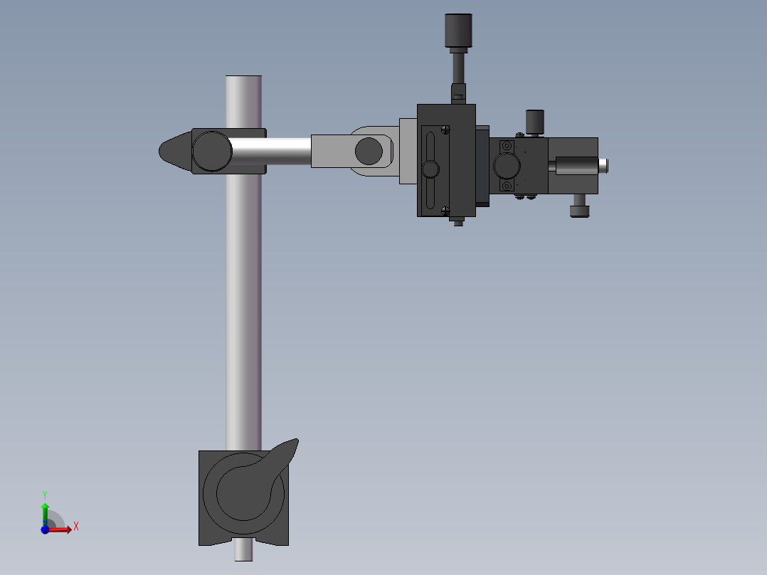 一组ccd支架前视图