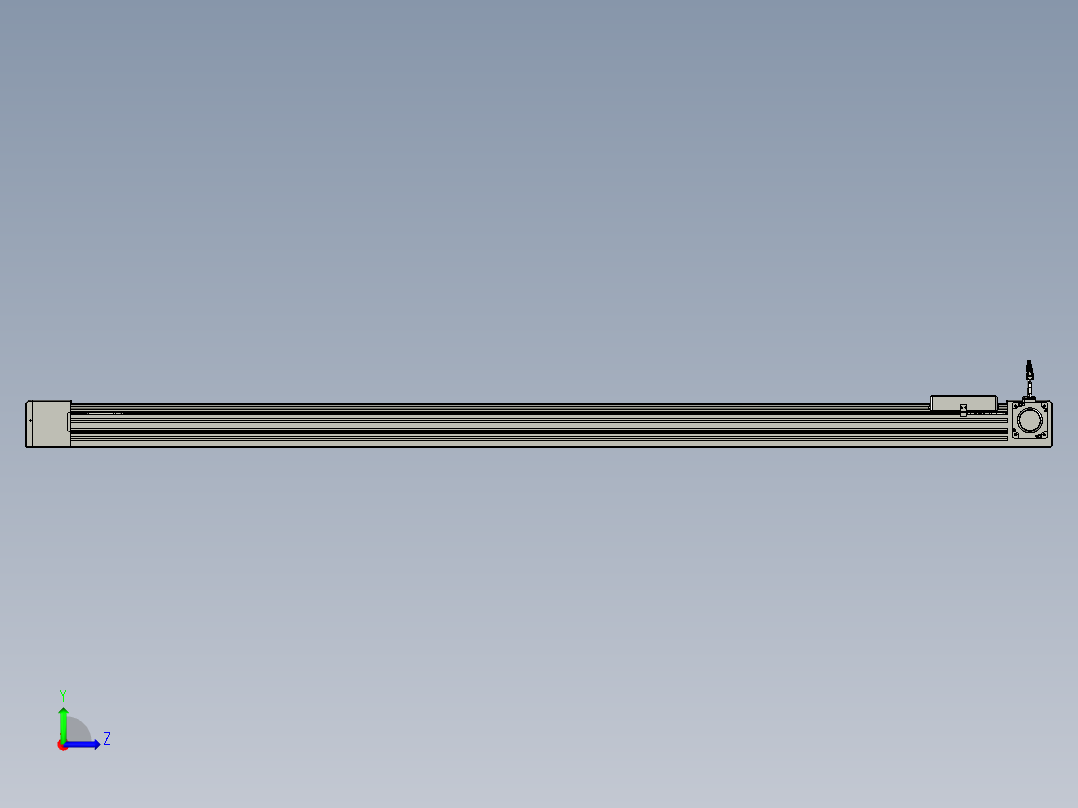 威洛博直线电机模组EB8-L200-S1900-R-P75-MS3左视图