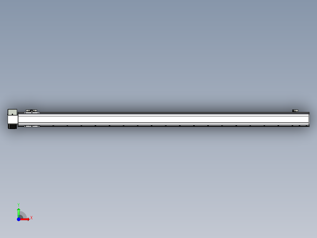 同步带滑台-半封闭B10H-L45-S1850-RD-P40-D3前视图