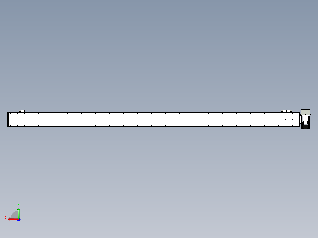同步带滑台-半封闭B10H-L45-S1850-RD-P40-D3后视图