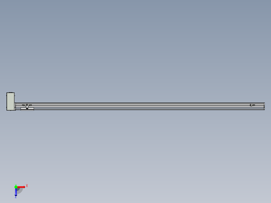 同步带滑台-半封闭B10H-L45-S1850-RD-P40-D3俯视图