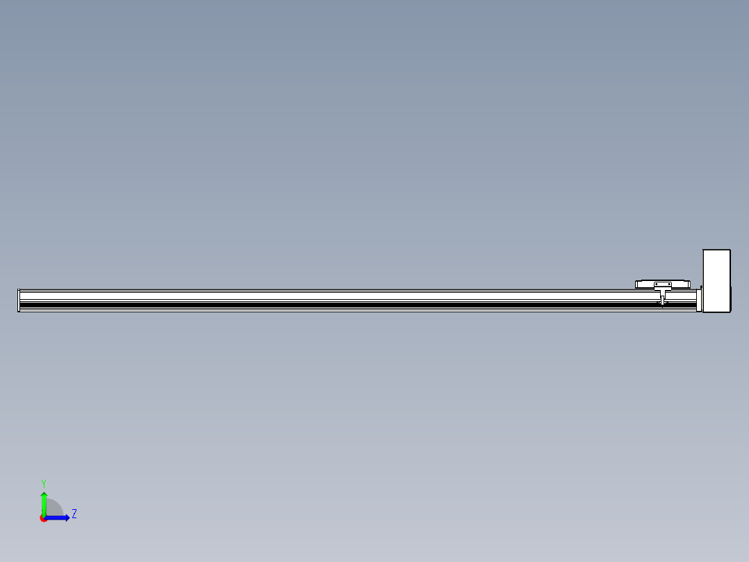同步带全封闭直线模组TPA-HCB-105D-90-L1400-LU-C-P20-N3左视图