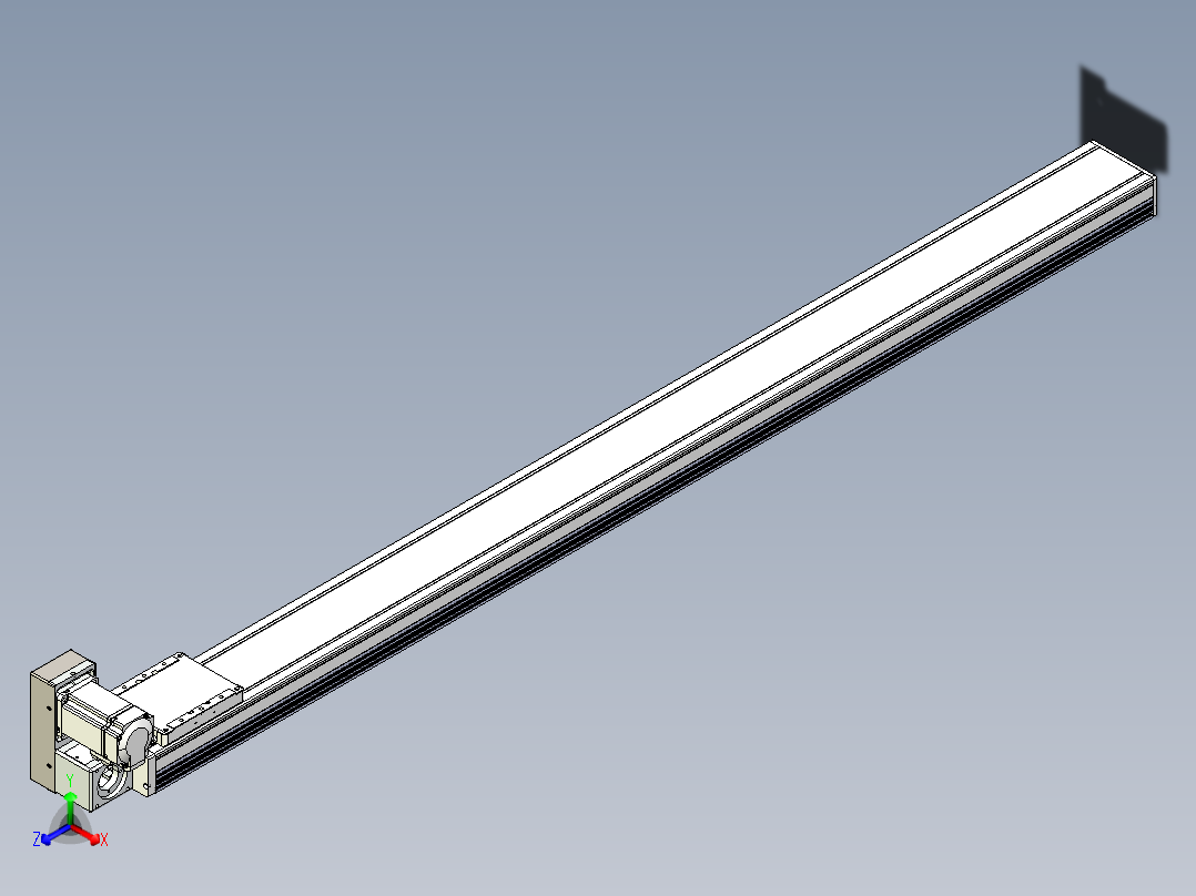 同步带全封闭直线模组TPA-HCB-105D-90-L1400-LU-C-P20-N3正等轴测图