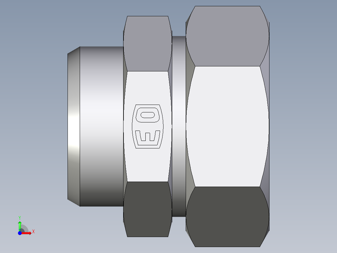 卡套式工业通用硬管接头EO_Weld_connector_AS42L71前视图