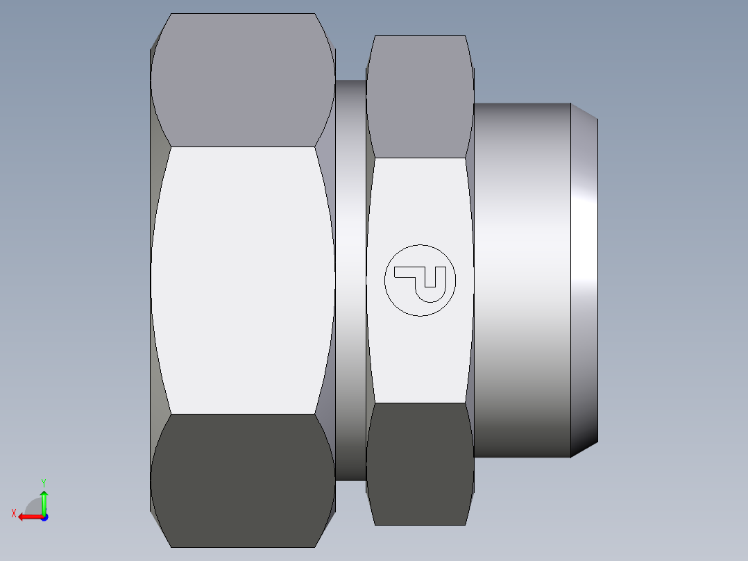 卡套式工业通用硬管接头EO_Weld_connector_AS42L71后视图