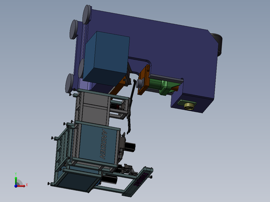 冲床旋转送料前视图