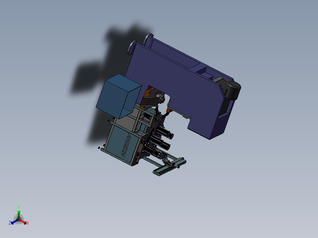 冲床旋转送料正等轴测图