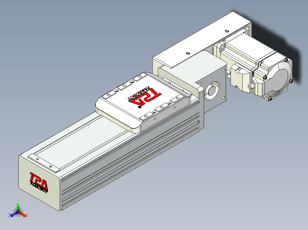 同步带全封闭直线模组TPA-HCB-85D-90-L100-MR-C-P20-N3主视图