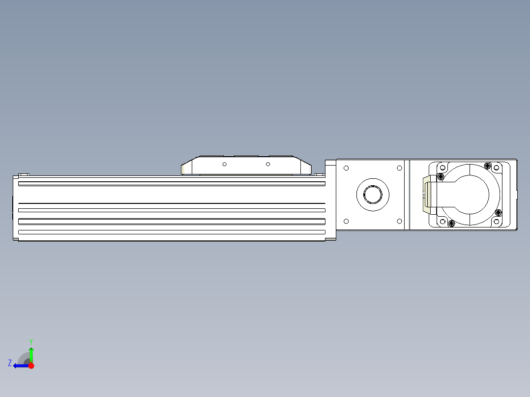 同步带全封闭直线模组TPA-HCB-85D-90-L100-MR-C-P20-N3右视图