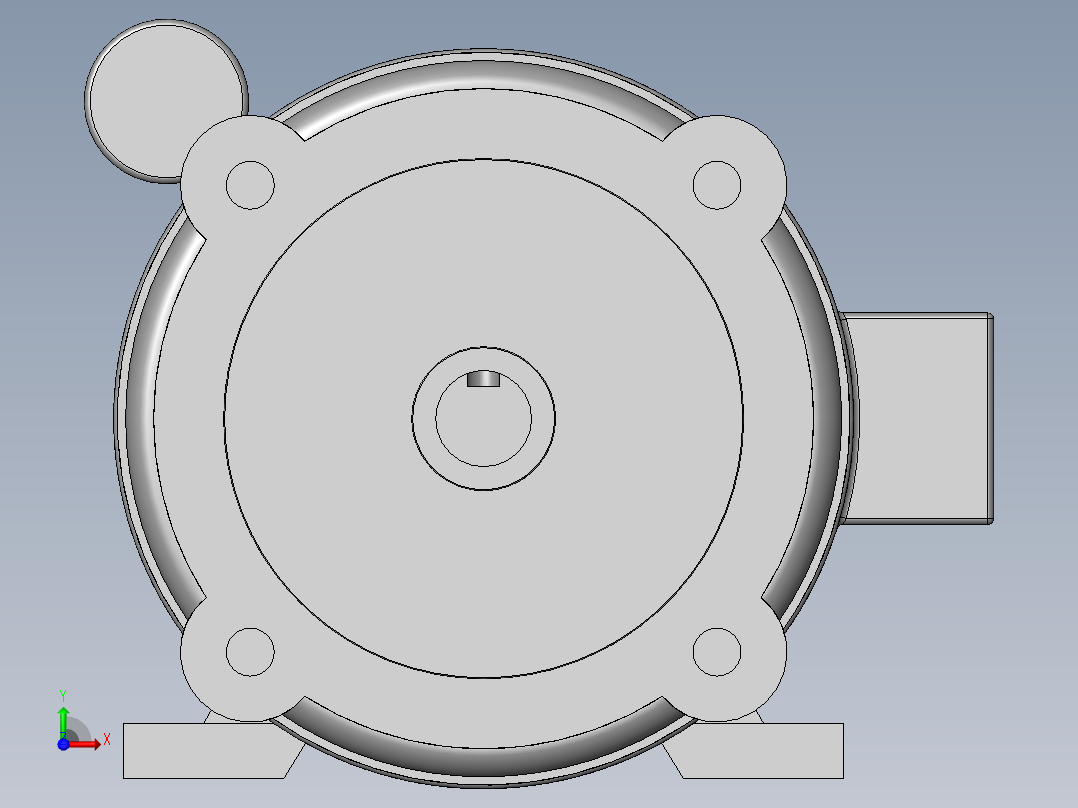 异步电机DJ_YS系列(IP44)_IMB35型_YS-90L-4_2前视图