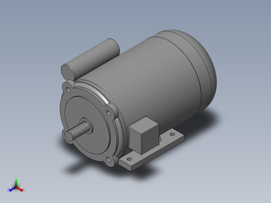 异步电机DJ_YS系列(IP44)_IMB35型_YS-90L-4_2正等轴测图