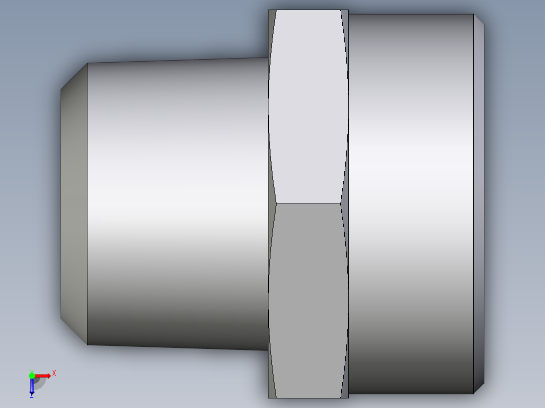 卡套式工业通用硬管接头EO_Male_Stud_connector_GE35L1NPT71X俯视图