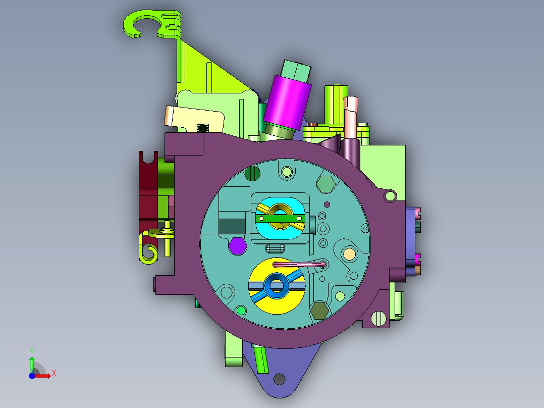 航空部件汽化器前视图