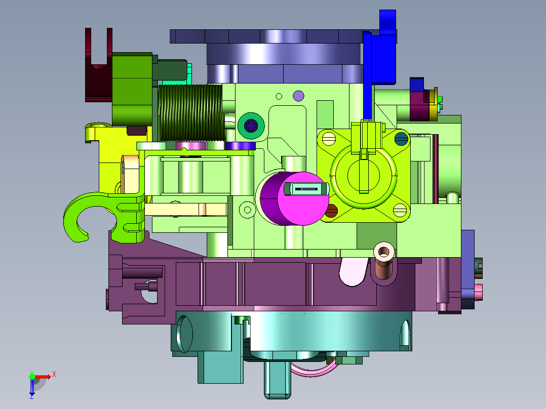 航空部件汽化器俯视图
