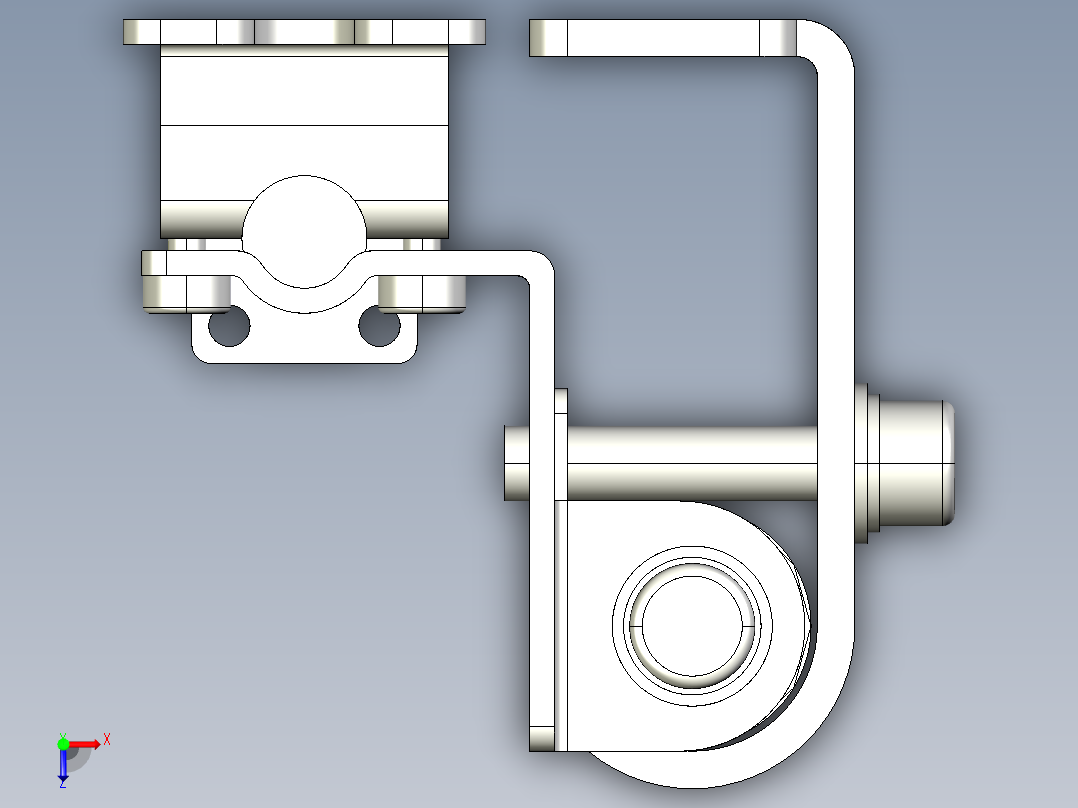 基恩士SL-JB103_back-mount_kc图纸模型俯视图