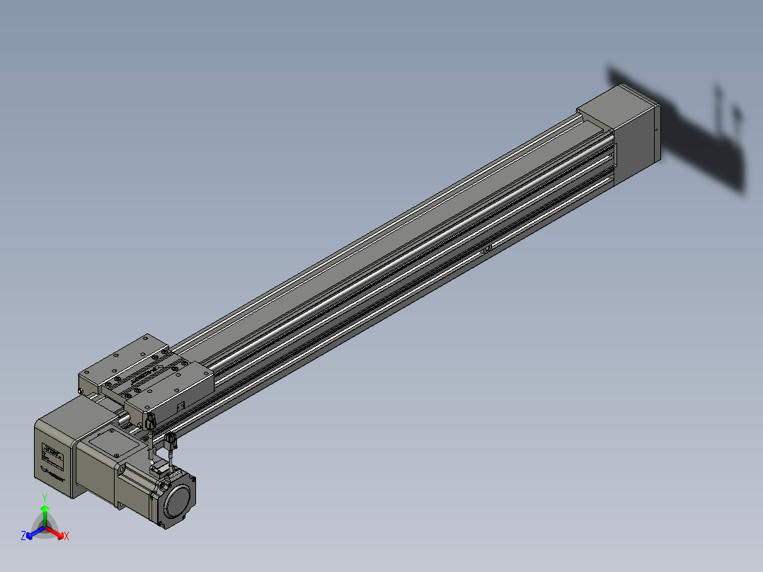威洛博直线电机模组EB8-L200-S850-L-P75-MS3主视图