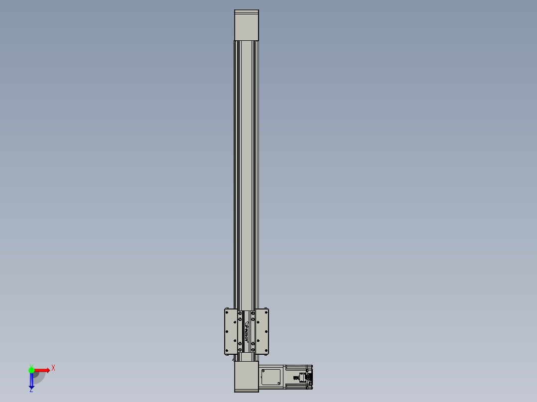 威洛博直线电机模组EB8-L200-S850-L-P75-MS3俯视图