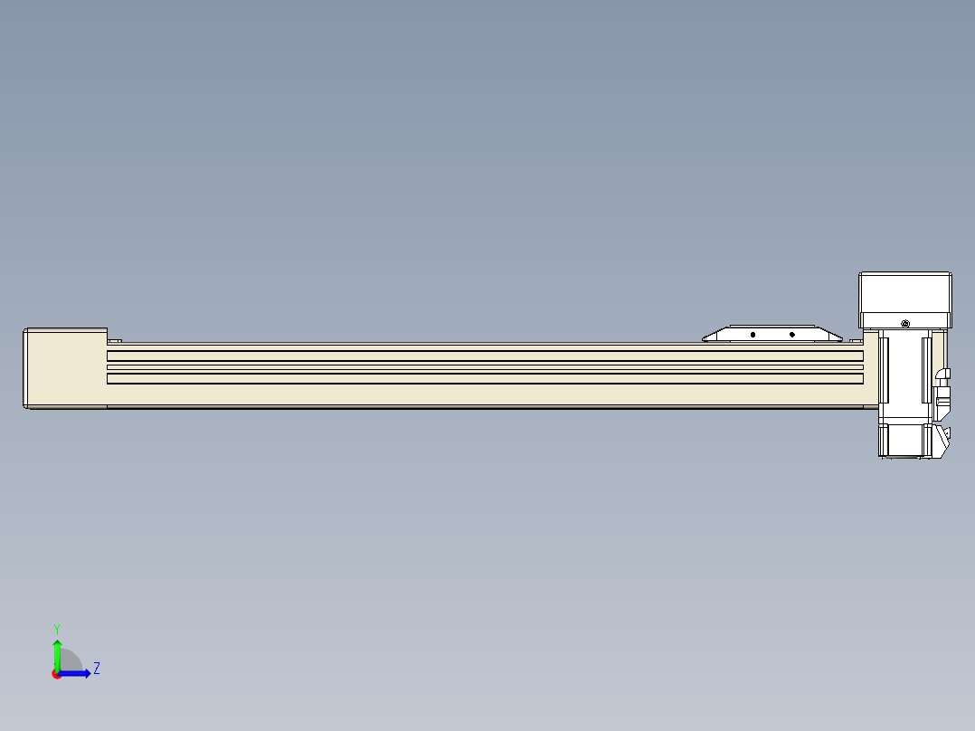 同步带全封闭直线模组TPA-HCB-65S-90-L400-ML-Y-P10-N3左视图