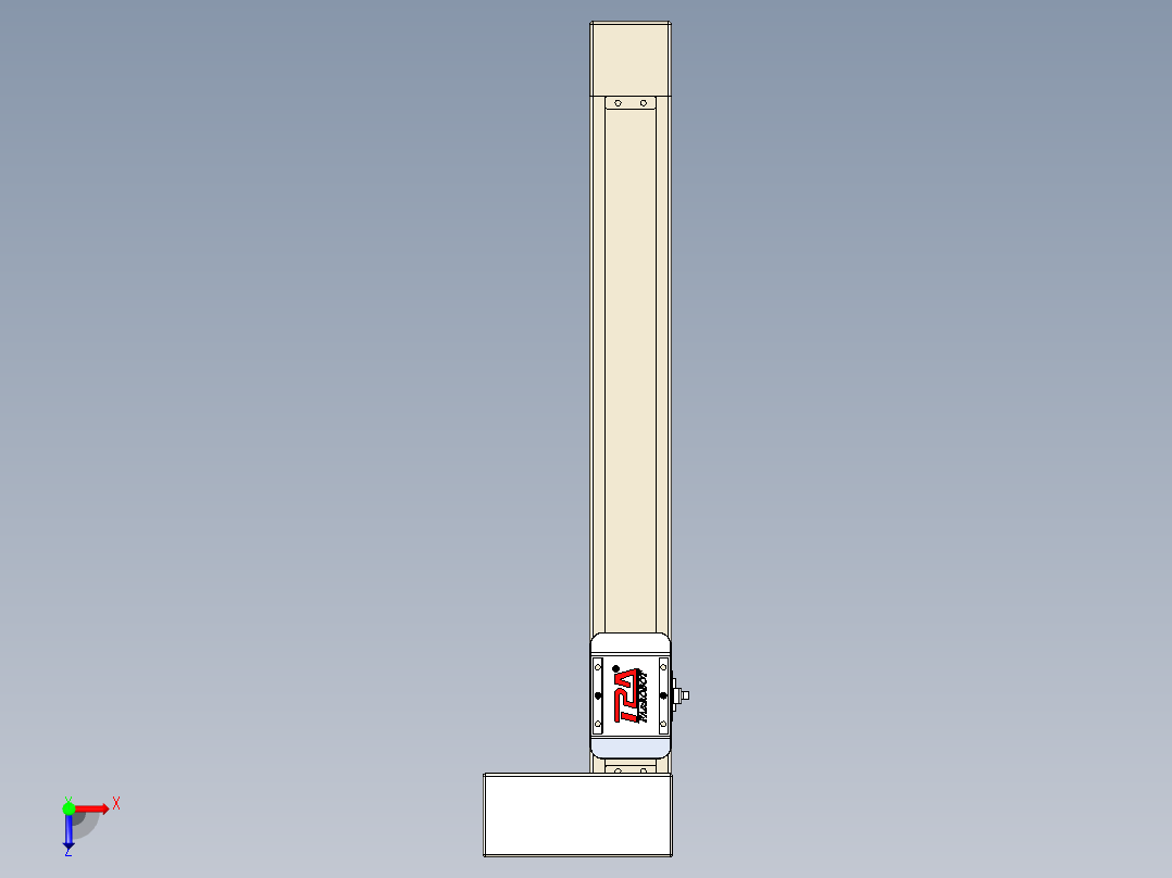 同步带全封闭直线模组TPA-HCB-65S-90-L400-ML-Y-P10-N3俯视图