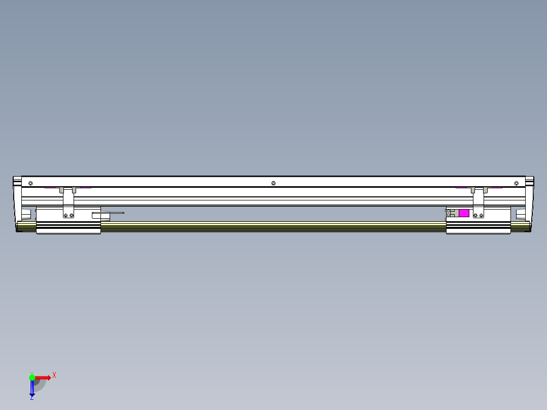 威洛博VL系列直线电机模组-2VL22H1-S550俯视图