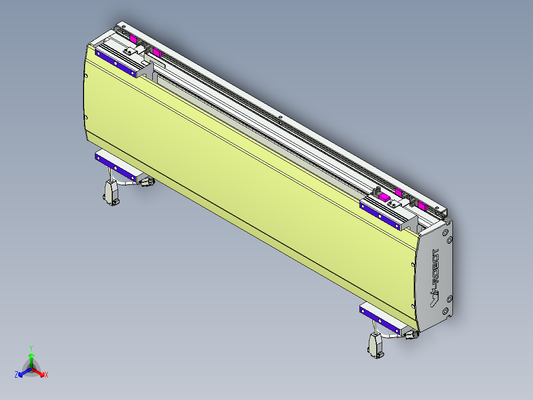 威洛博VL系列直线电机模组-2VL22H1-S550正等轴测图