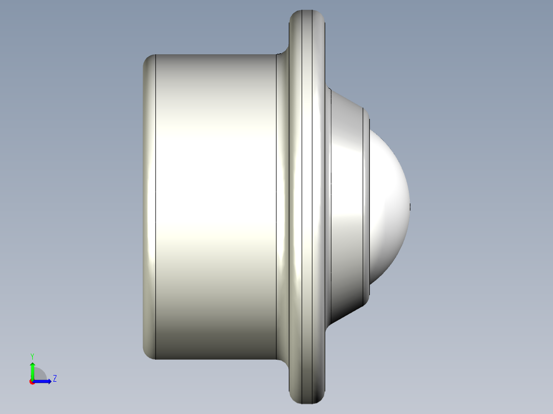 萬向滾珠00-3D多系列多零件图纸模型左视图