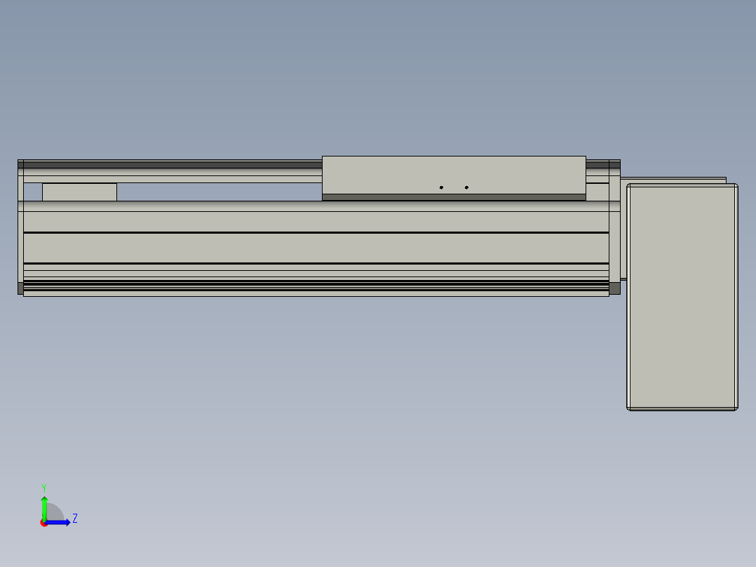 直线模组LHB21-L40-S150-LD设计图纸左视图