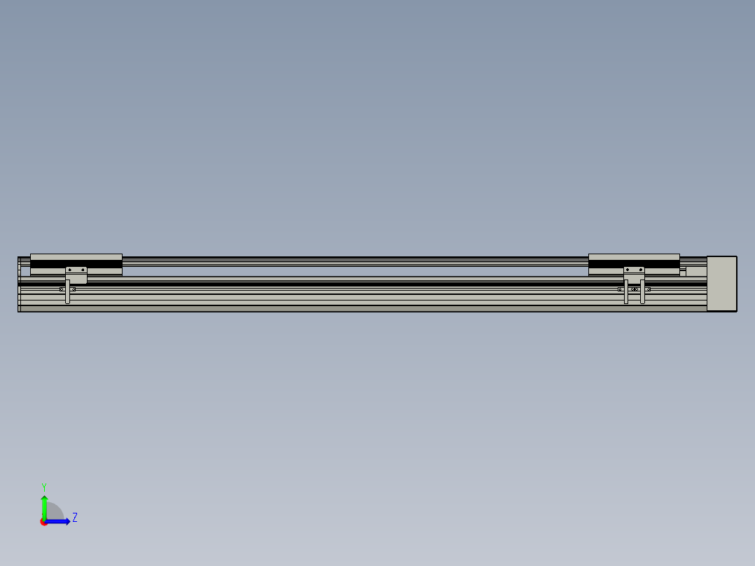 直线模组LHA170-S900-L设计图纸左视图