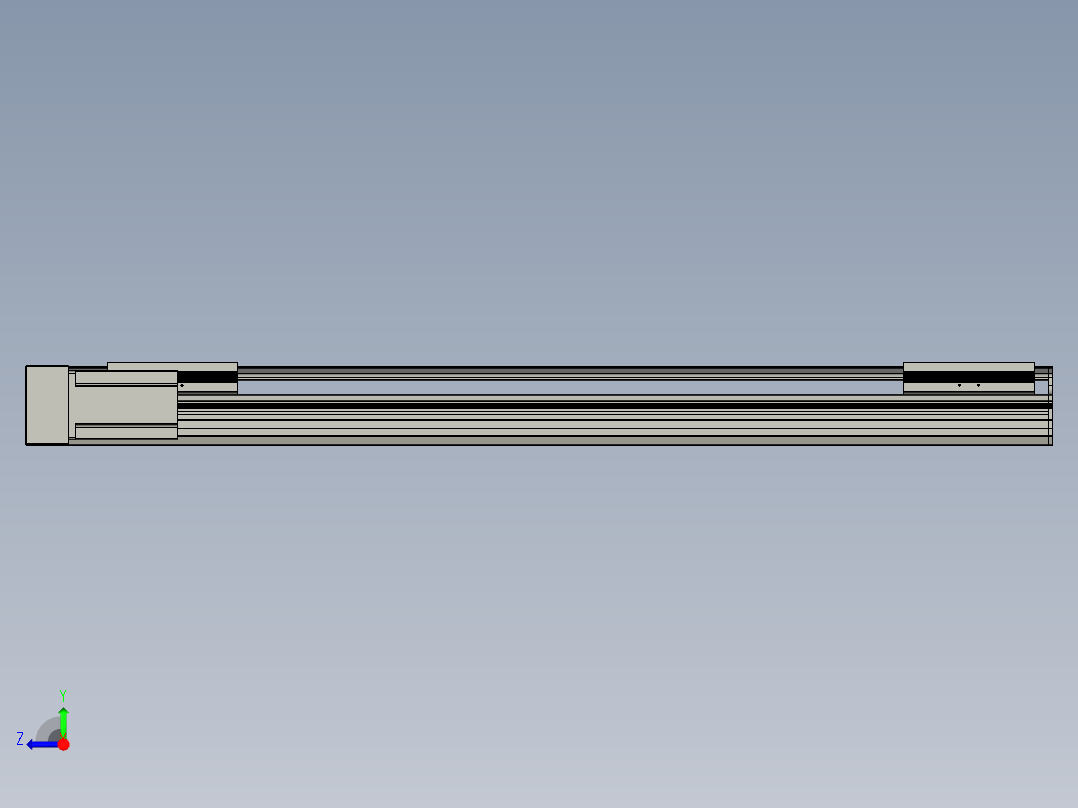 直线模组LHA170-S900-L设计图纸右视图