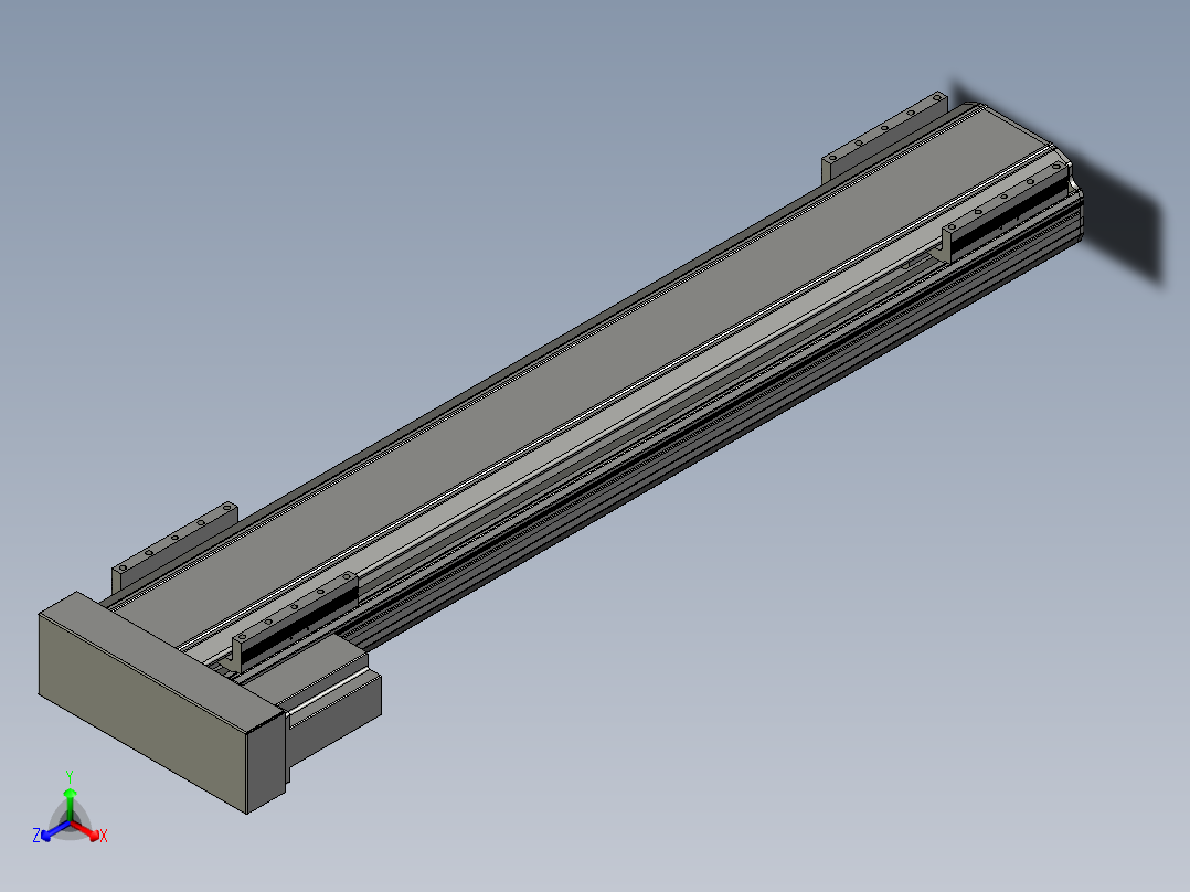 直线模组LHA170-S900-L设计图纸正等轴测图