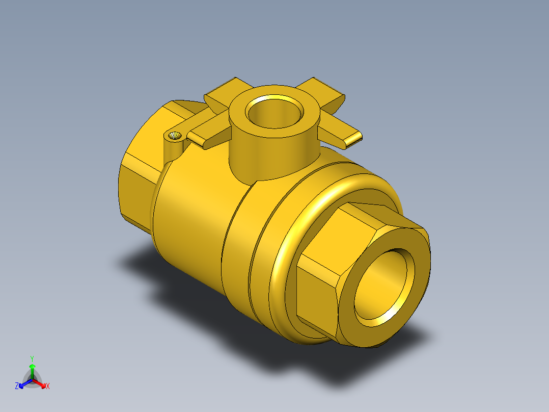 管道手动球阀-水管开关阀-手动阀门395_01_E_1_body正等轴测图