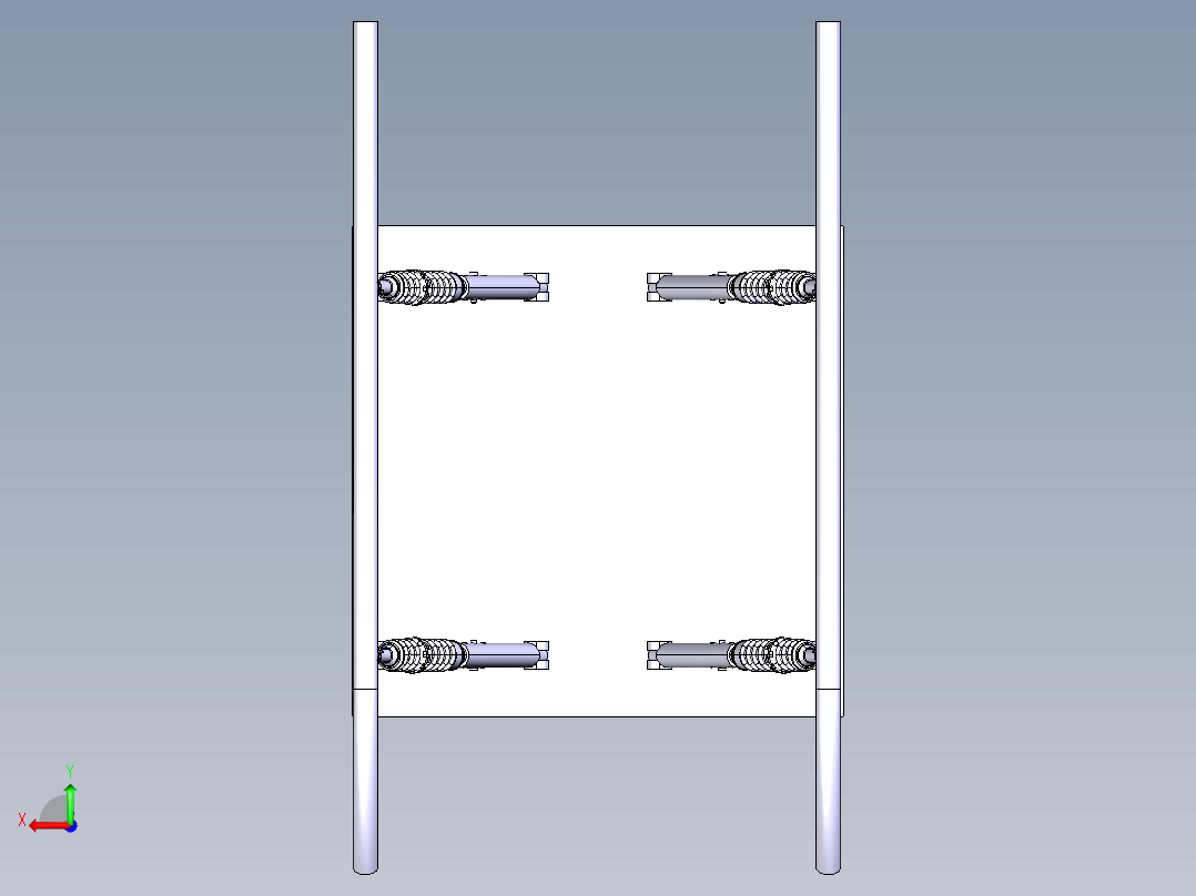直升机起落架后视图