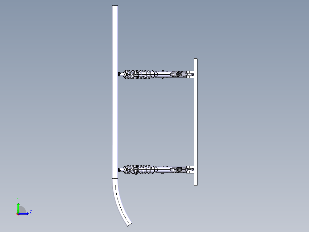 直升机起落架左视图