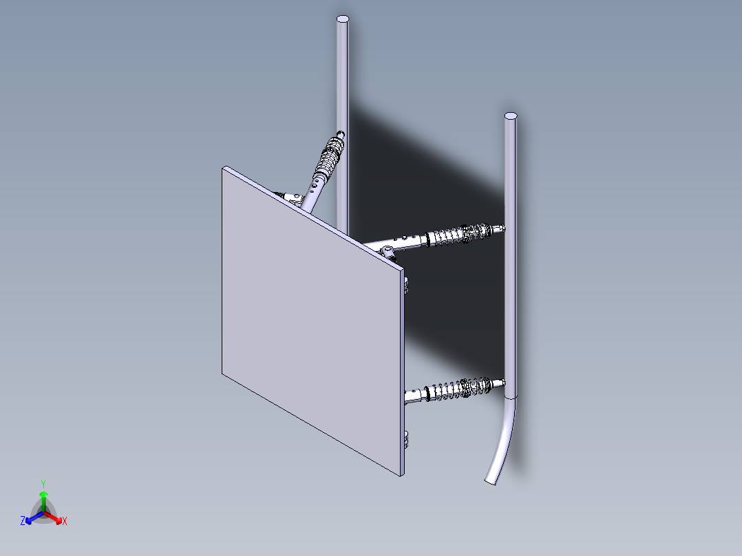 直升机起落架正等轴测图
