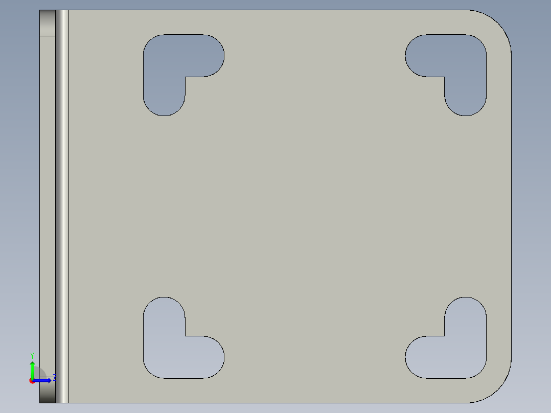 基恩士PZ2-62_bracket1_kc图纸模型左视图