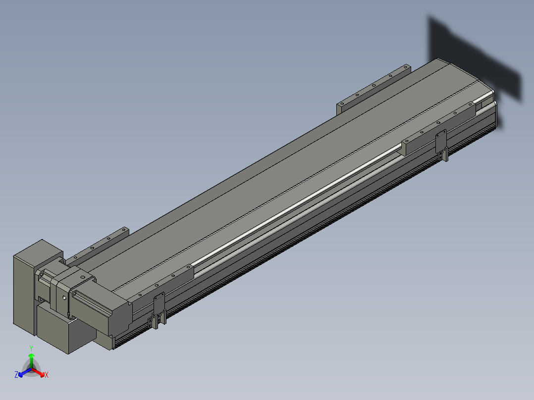 直线模组LHB21-L40-S900-LU设计图纸正等轴测图