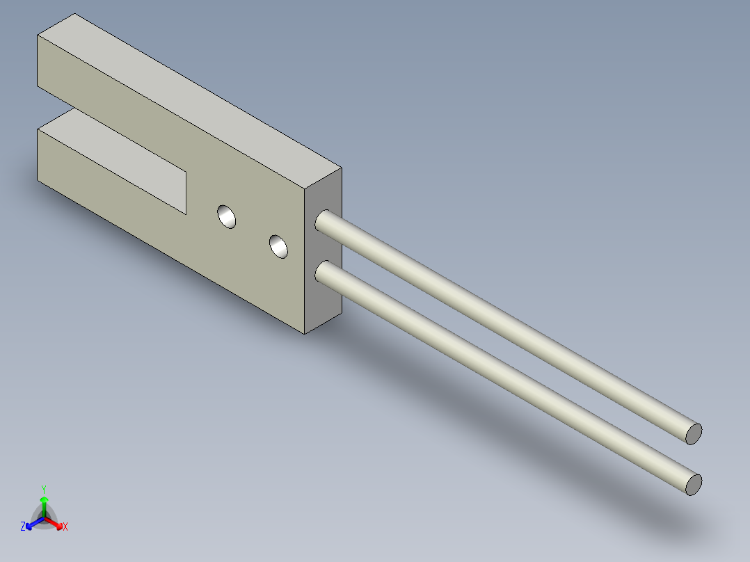 槽型光纤FT-U83主视图
