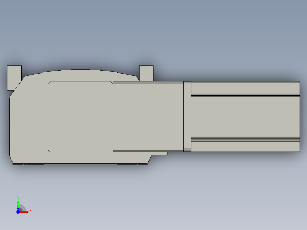 直线模组WG-LHB12-S450-L(B)设计图纸前视图