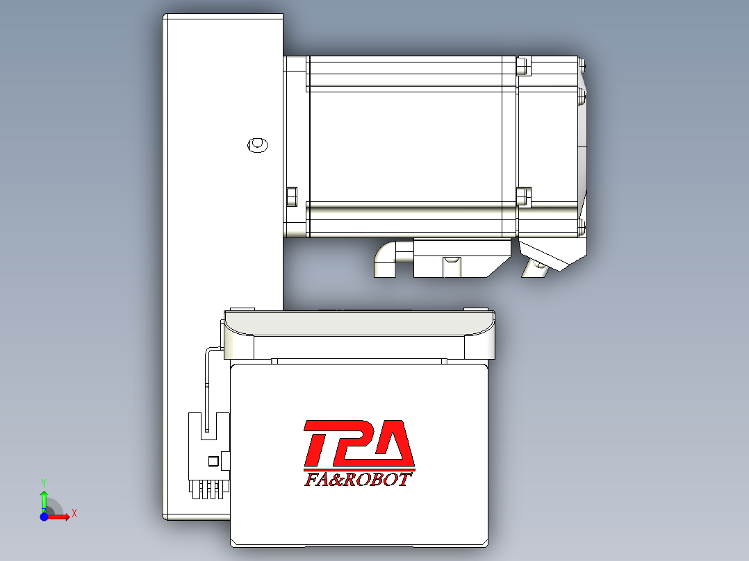 同步带全封闭直线模组TPA-HCB-85D-90-L600-RU-Y-P20-N3前视图