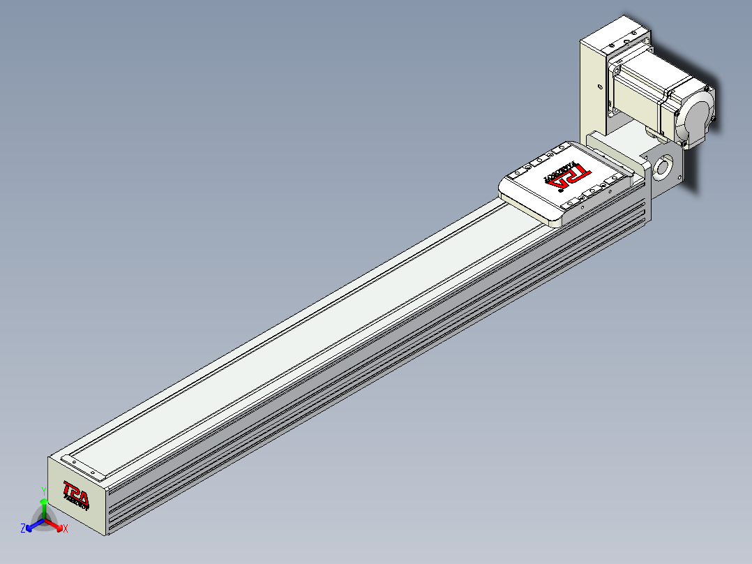 同步带全封闭直线模组TPA-HCB-85D-90-L600-RU-Y-P20-N3正等轴测图