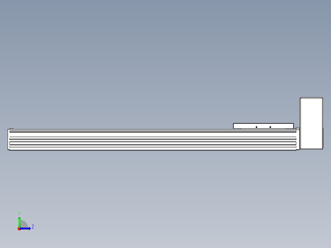 同步带全封闭直线模组TPA-HCB-120D-90-L600-LU-Y-P40-N3左视图