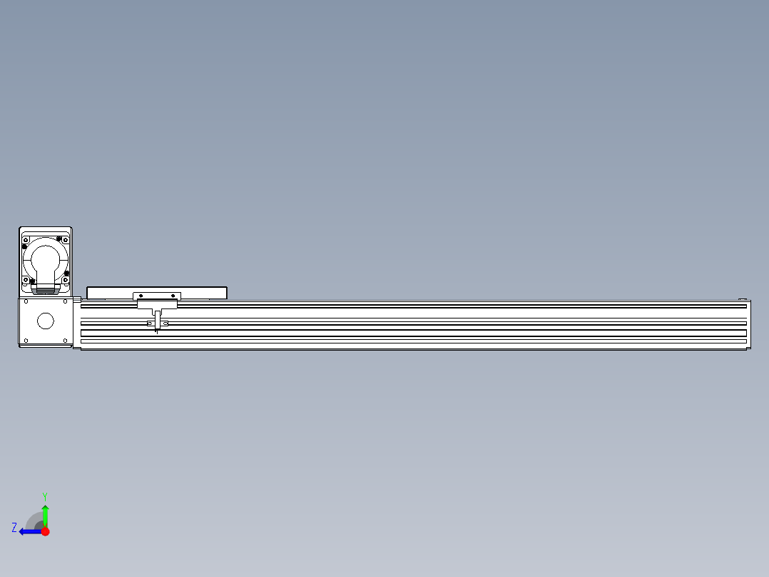 同步带全封闭直线模组TPA-HCB-120D-90-L600-LU-Y-P40-N3右视图
