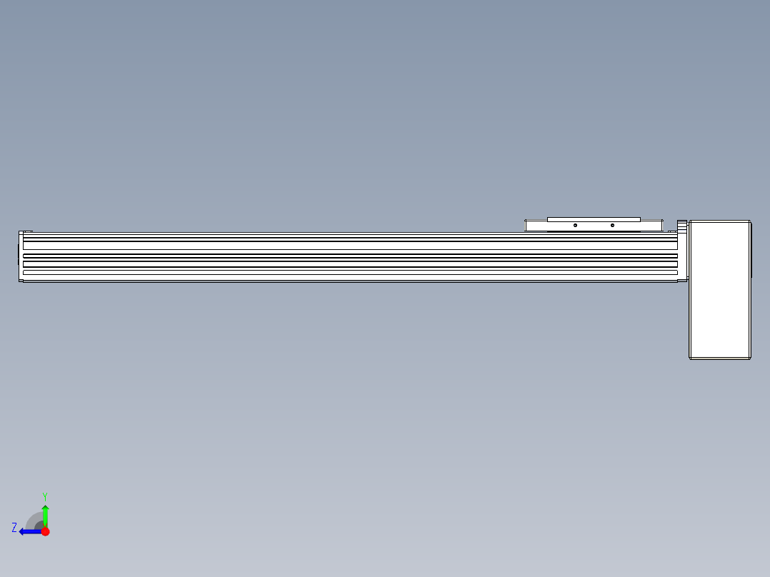 同步带全封闭直线模组TPA-HCB-110D-90-L500-LP-Y-P40-N3右视图