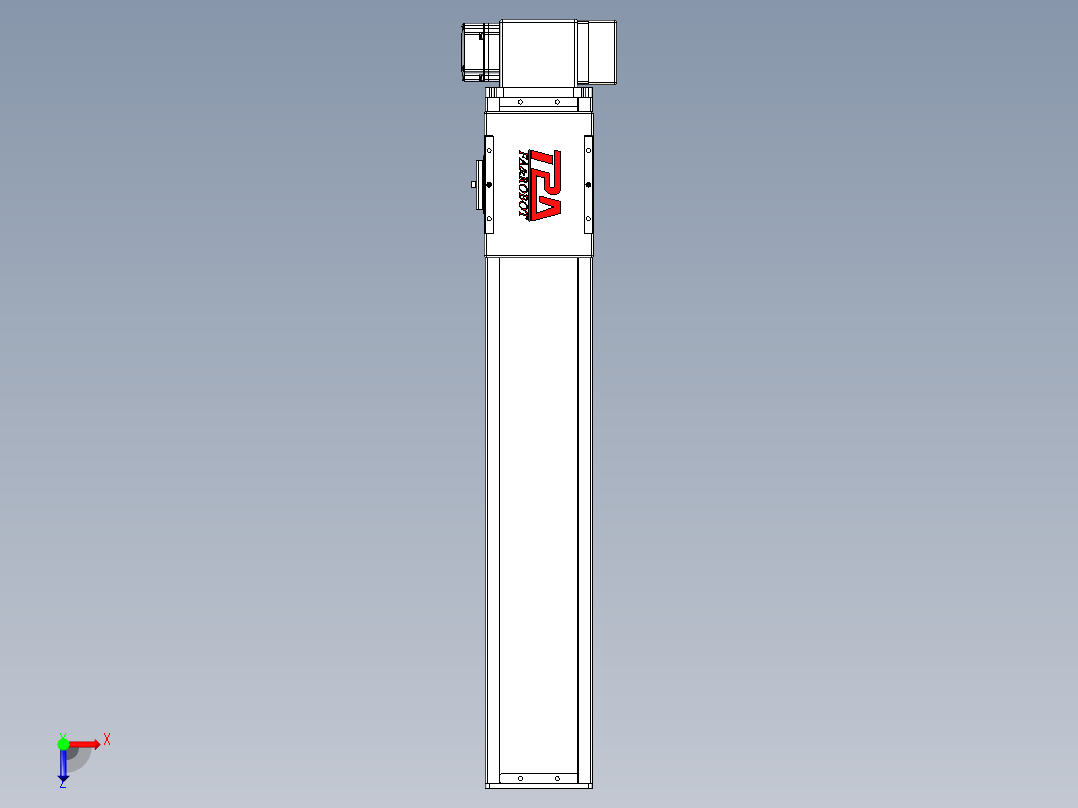 同步带全封闭直线模组TPA-HCB-110D-90-L500-LP-Y-P40-N3俯视图