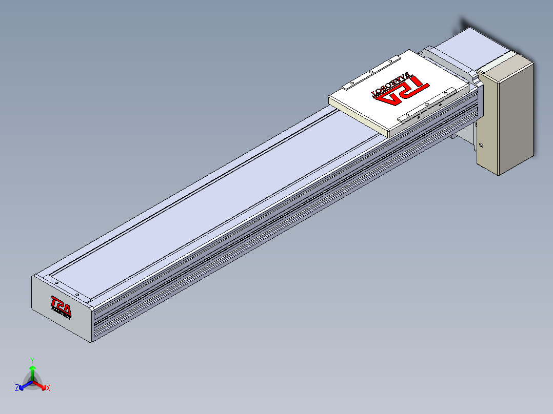 同步带全封闭直线模组TPA-HCB-110D-90-L500-LP-Y-P40-N3正等轴测图