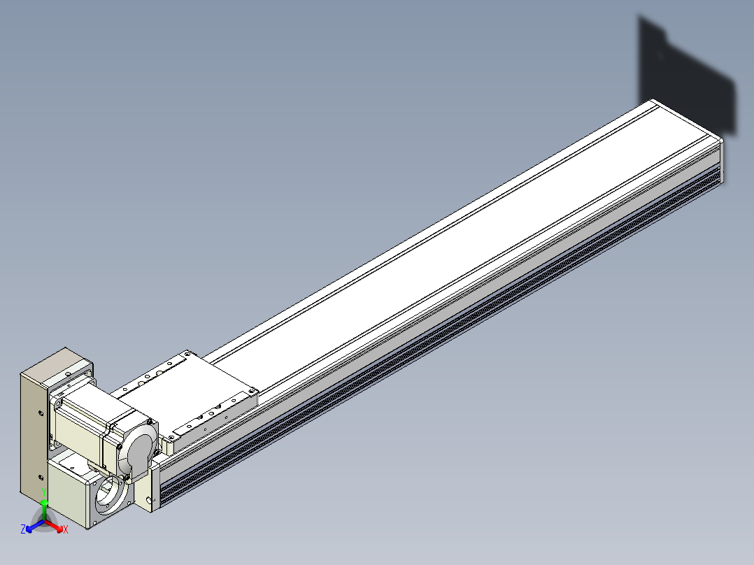 同步带全封闭直线模组TPA-HCB-105D-90-L600-LU-Y-P20-N3主视图