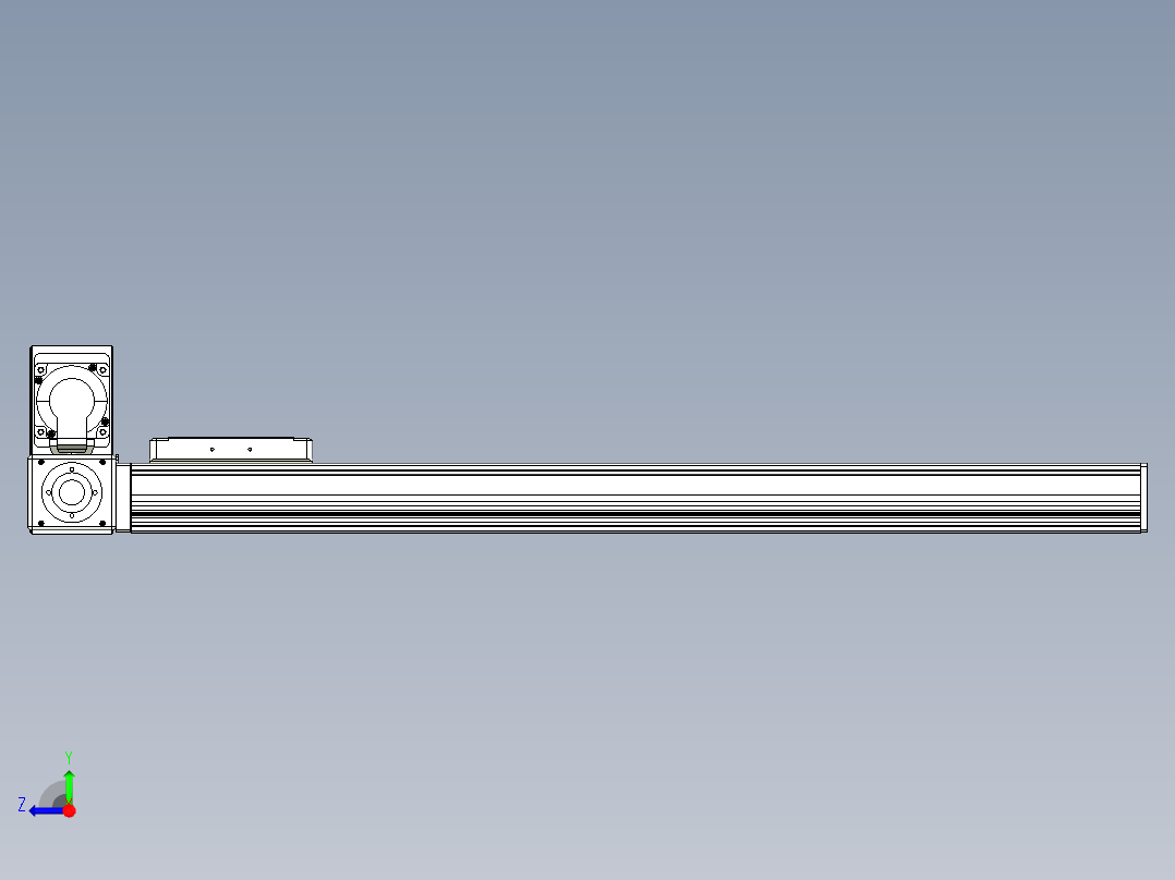 同步带全封闭直线模组TPA-HCB-105D-90-L600-LU-Y-P20-N3右视图