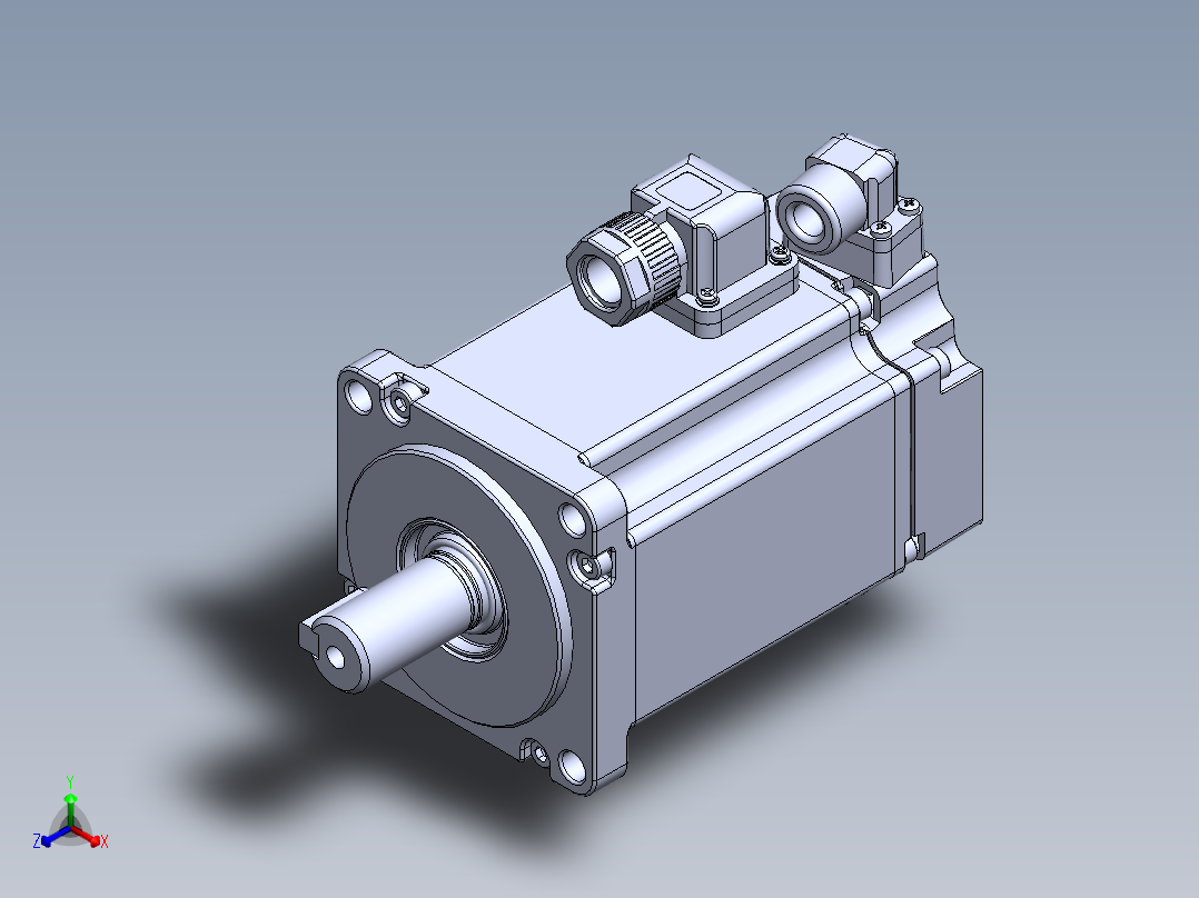 汇川电机（400w低惯量普通）MS1H1-40B30CB-A331Z 外形图主视图