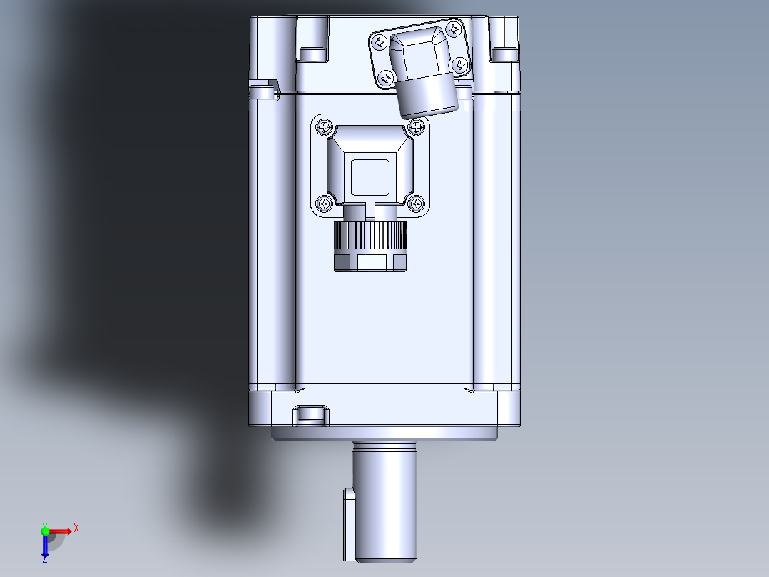 汇川电机（400w低惯量普通）MS1H1-40B30CB-A331Z 外形图俯视图